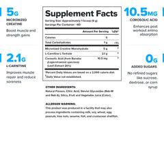 LEGION Recharge creatine monohydrate scoop showing precise dose for workouts.