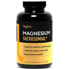 LEGION Sucrosomial Magnesium bottle for daily wellness and athletic support.
