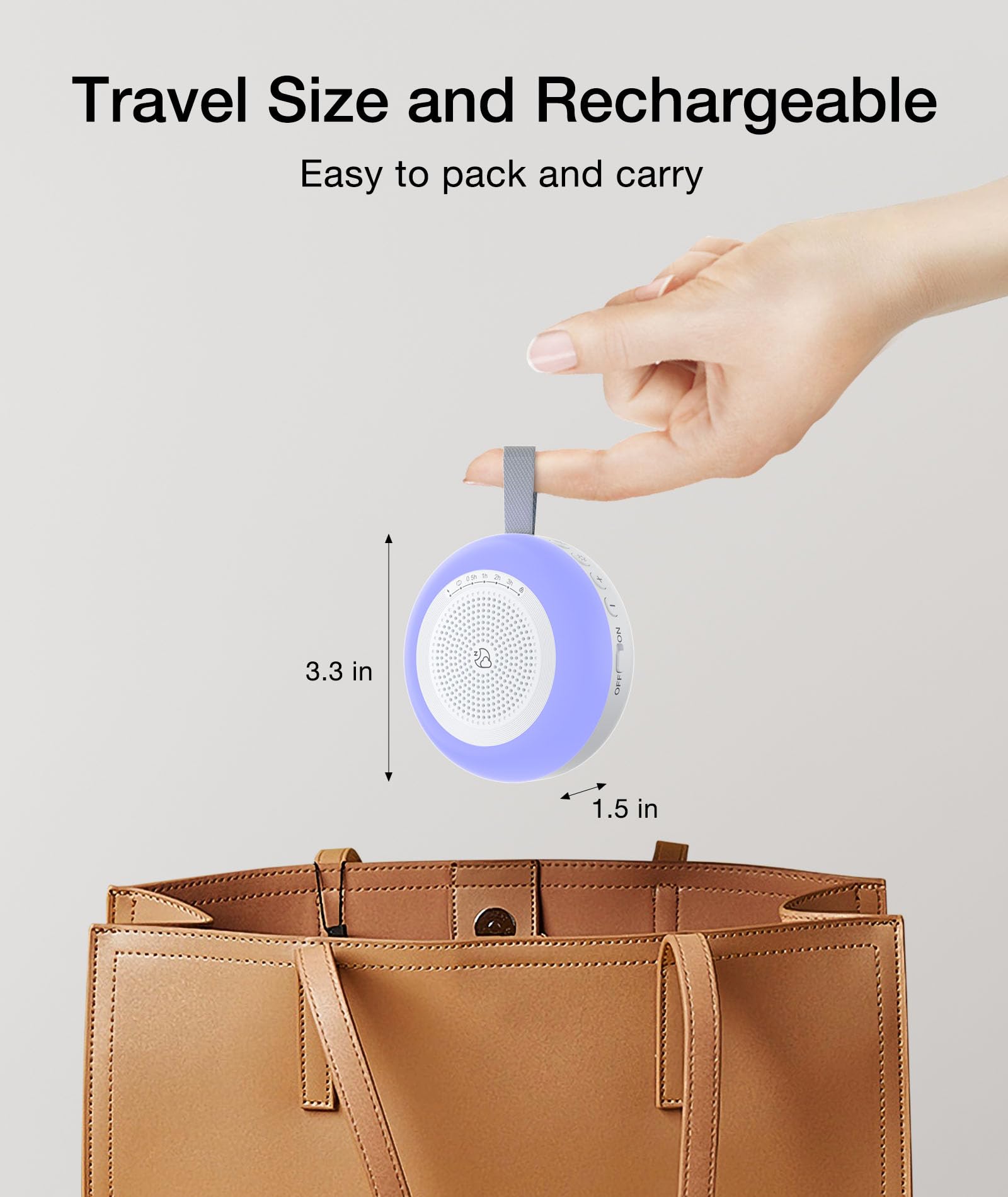 LEICEX compact design ideal for nursery, stroller, and hotel stays