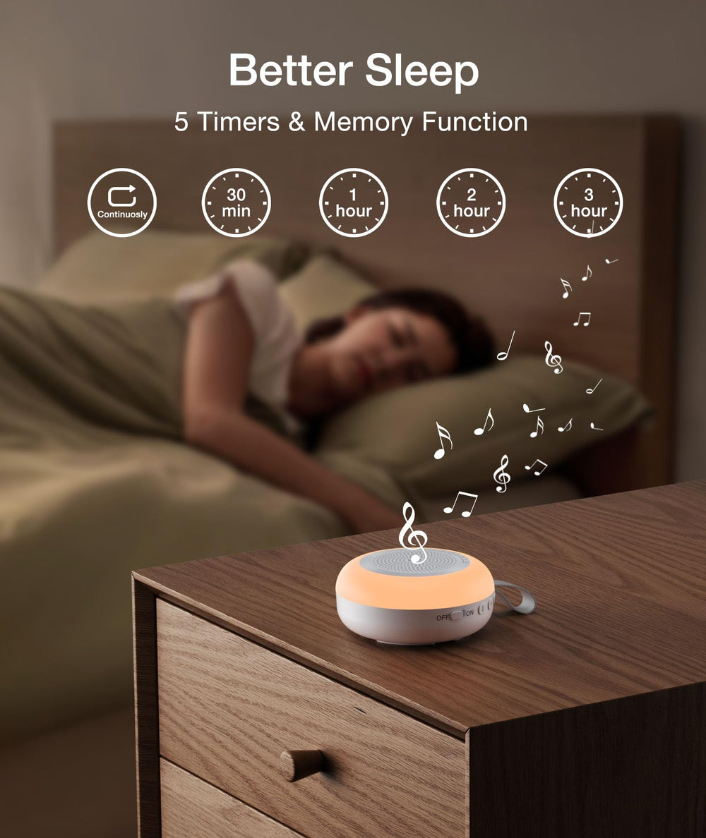 LEICEX mini sound machine with USB-C charging and built-in battery