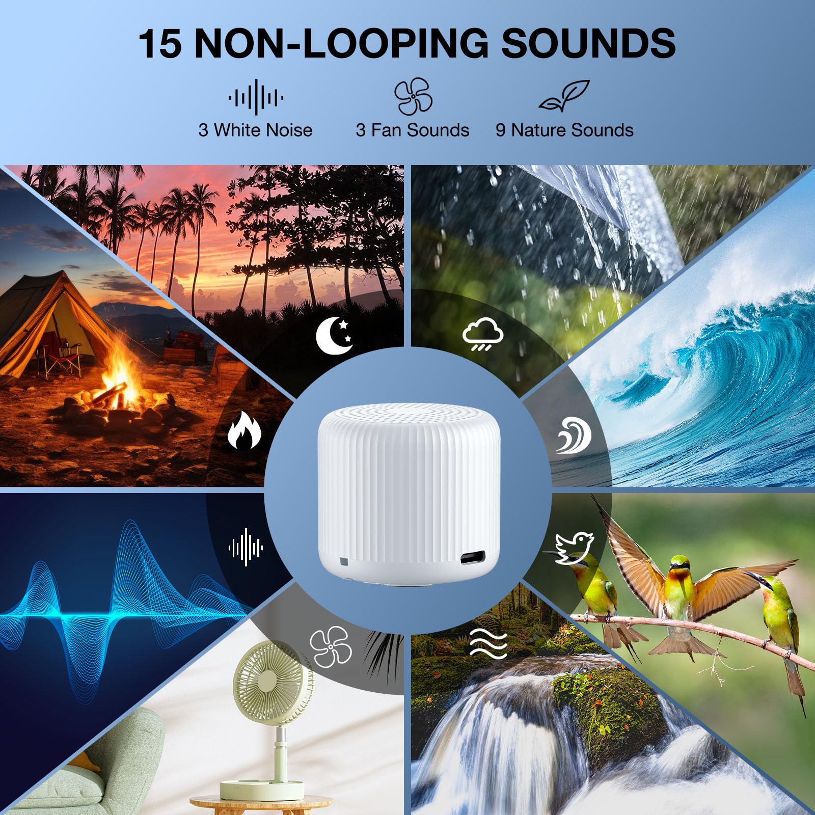 LEICEX sound machine with five timers supports flexible sleep routines