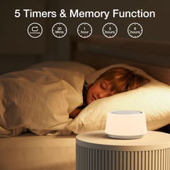 LEICEX white noise machine displaying 30 sounds for infant and adult relaxation.