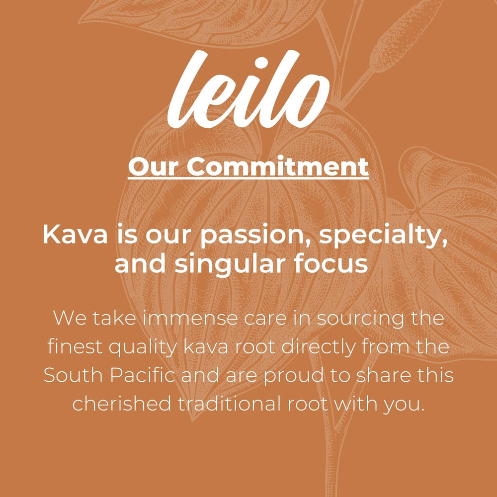 LEILO ingredients featuring kava and l-theanine for calm relaxation in beverages