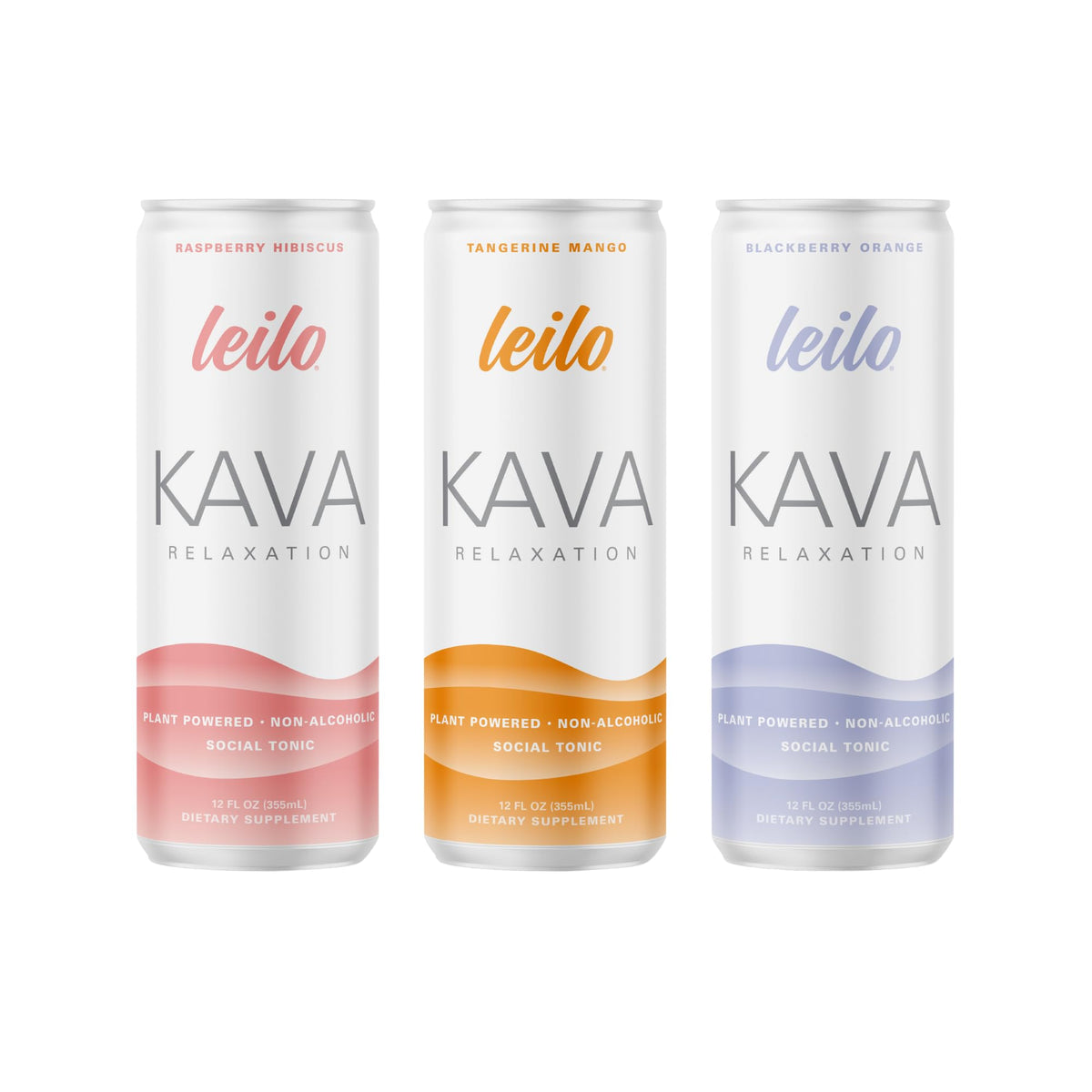 LEILO Raspberry Hibiscus can for refreshing non-alcoholic relaxation with kava and l-theanine