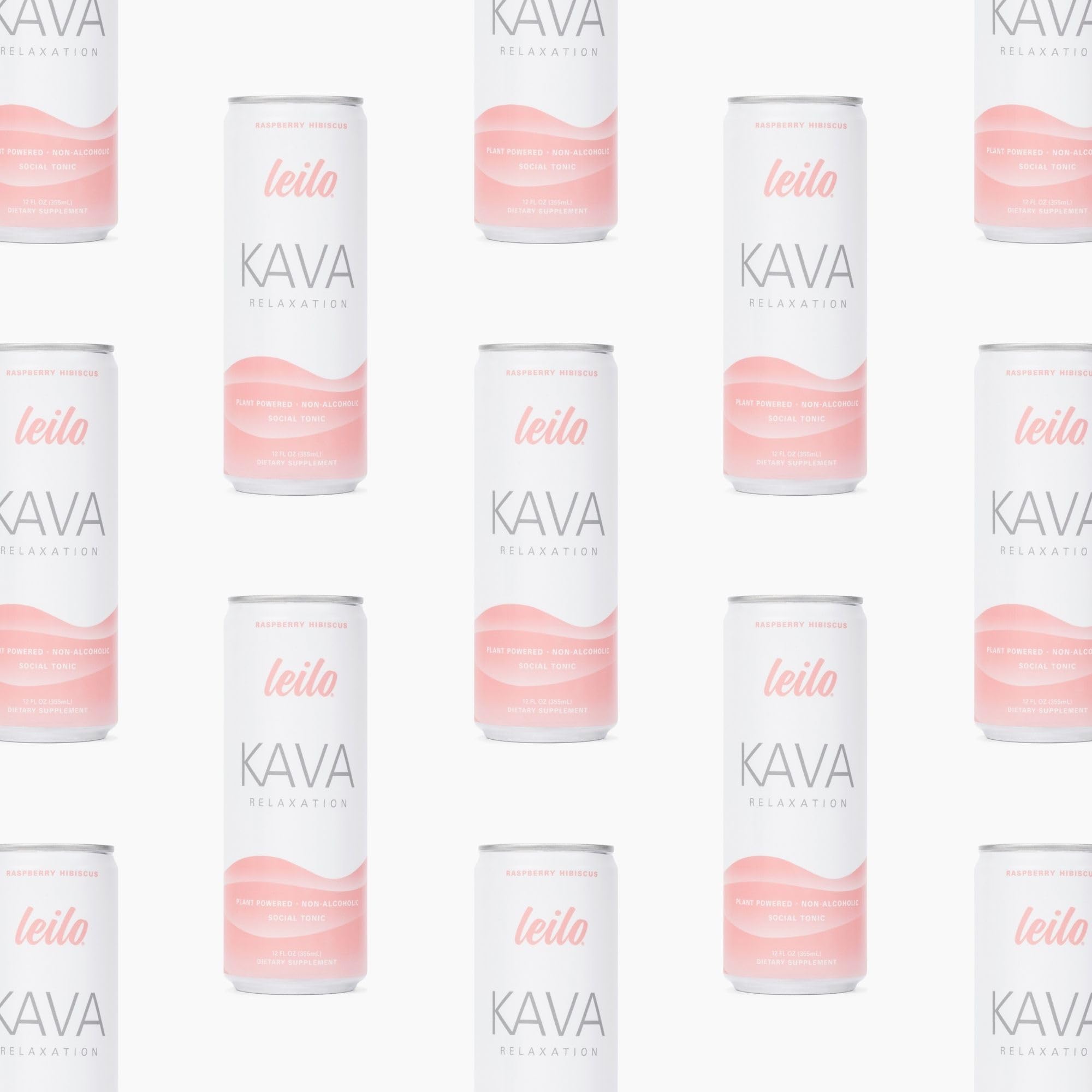 LEILO kava sparkling label closeup communicates a low-calorie vegan choice