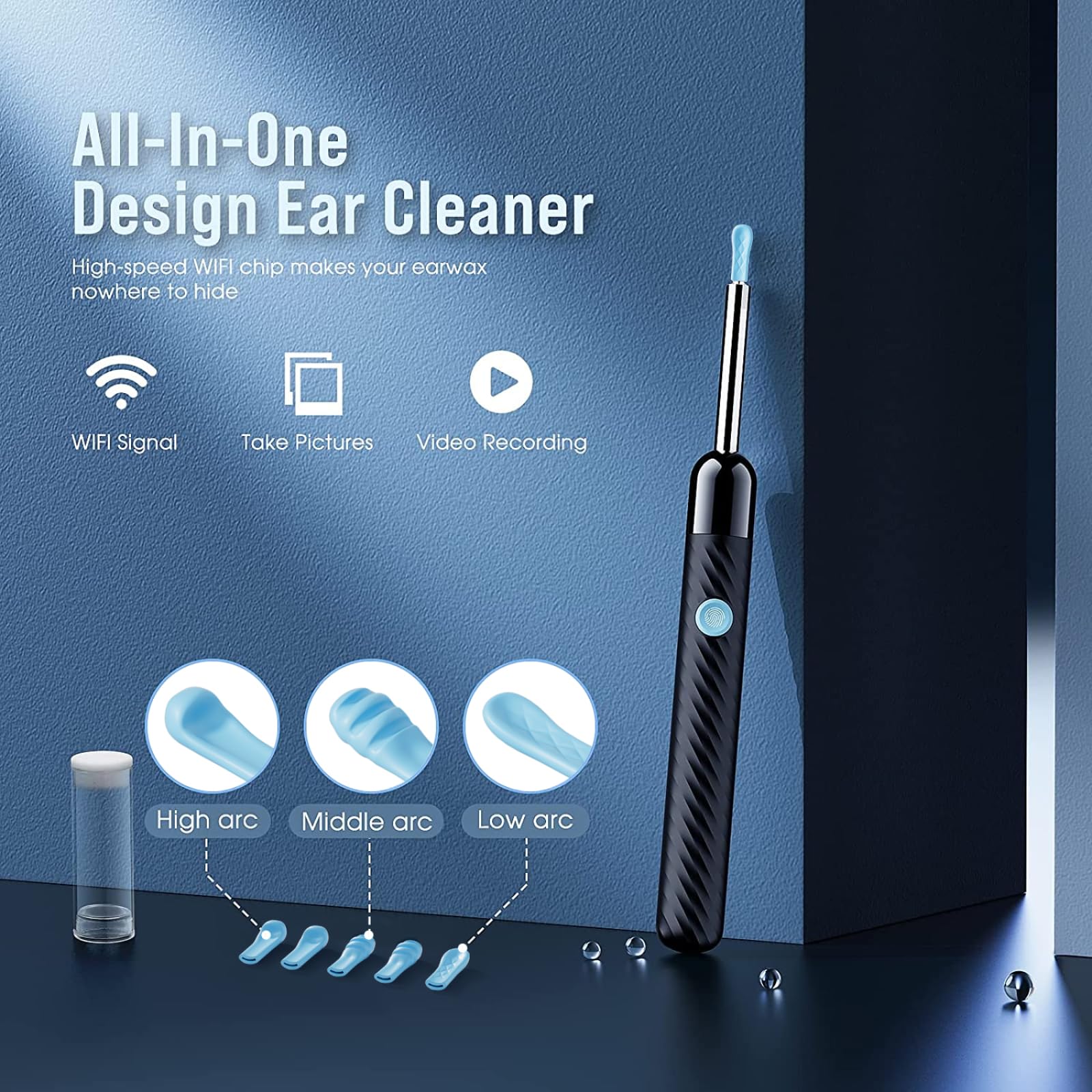 LEIPUT earwax removal kit silicone ear scoops provide gentle, scratch-free cleaning.