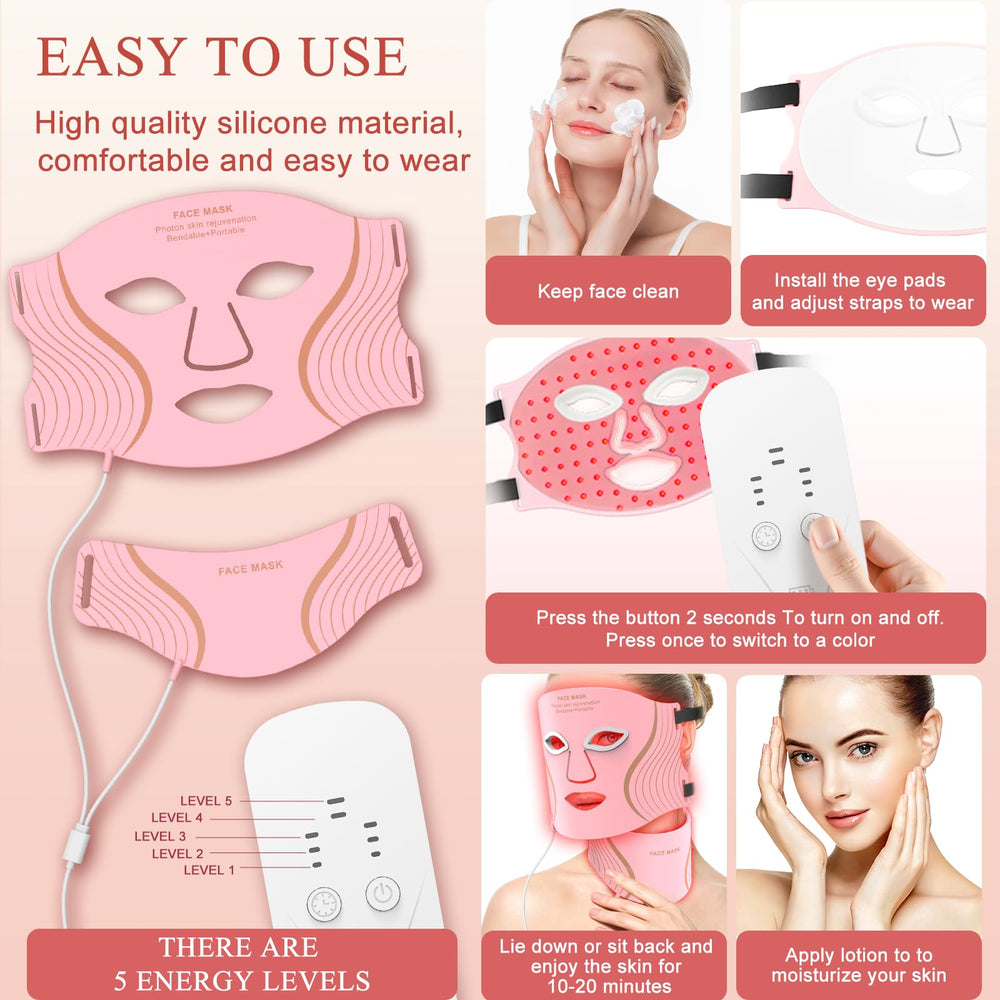 LEKKSA soft silicone design delivers comfortable fit on face and neck.