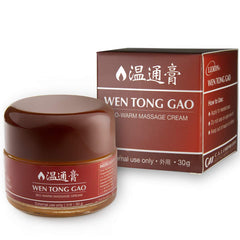 Lekon Wen Tong Gao hand massage action demonstrates warm, soothing application.