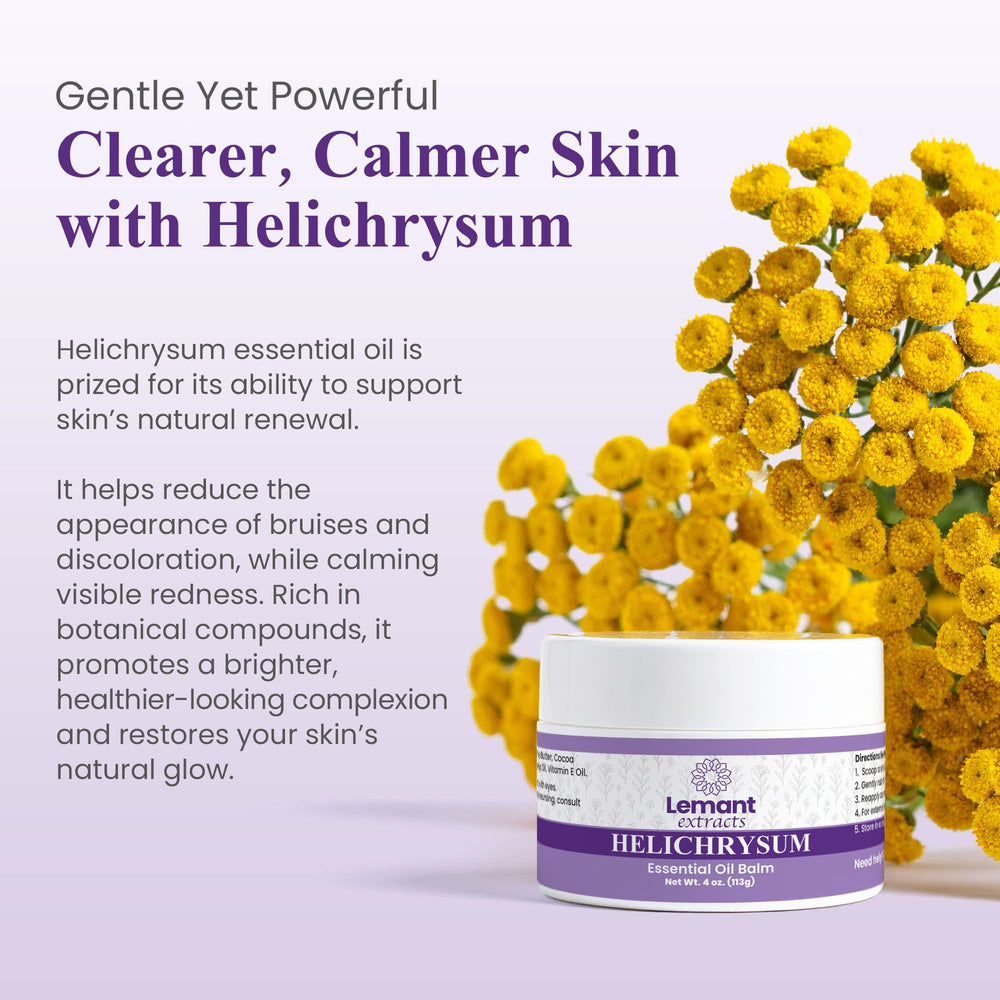 Lemant Helichrysum Balm ingredients and clean formulation close-up