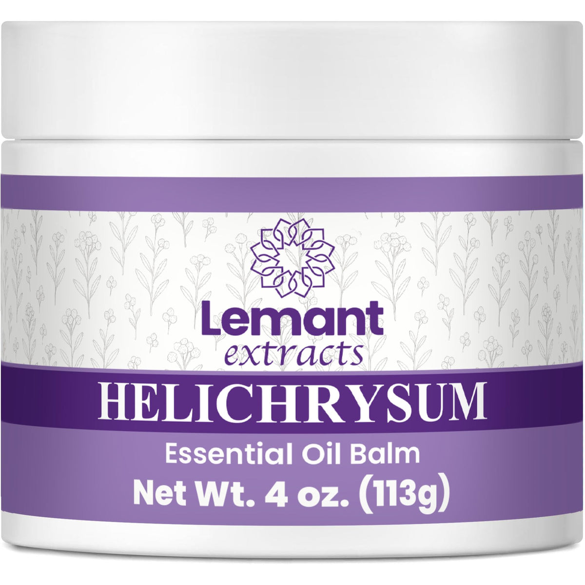 Lemant Helichrysum Balm jar front highlighting premium skin vitality and glow