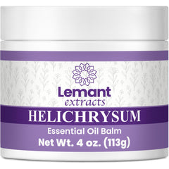 Lemant Helichrysum Balm jar front highlighting premium skin vitality and glow