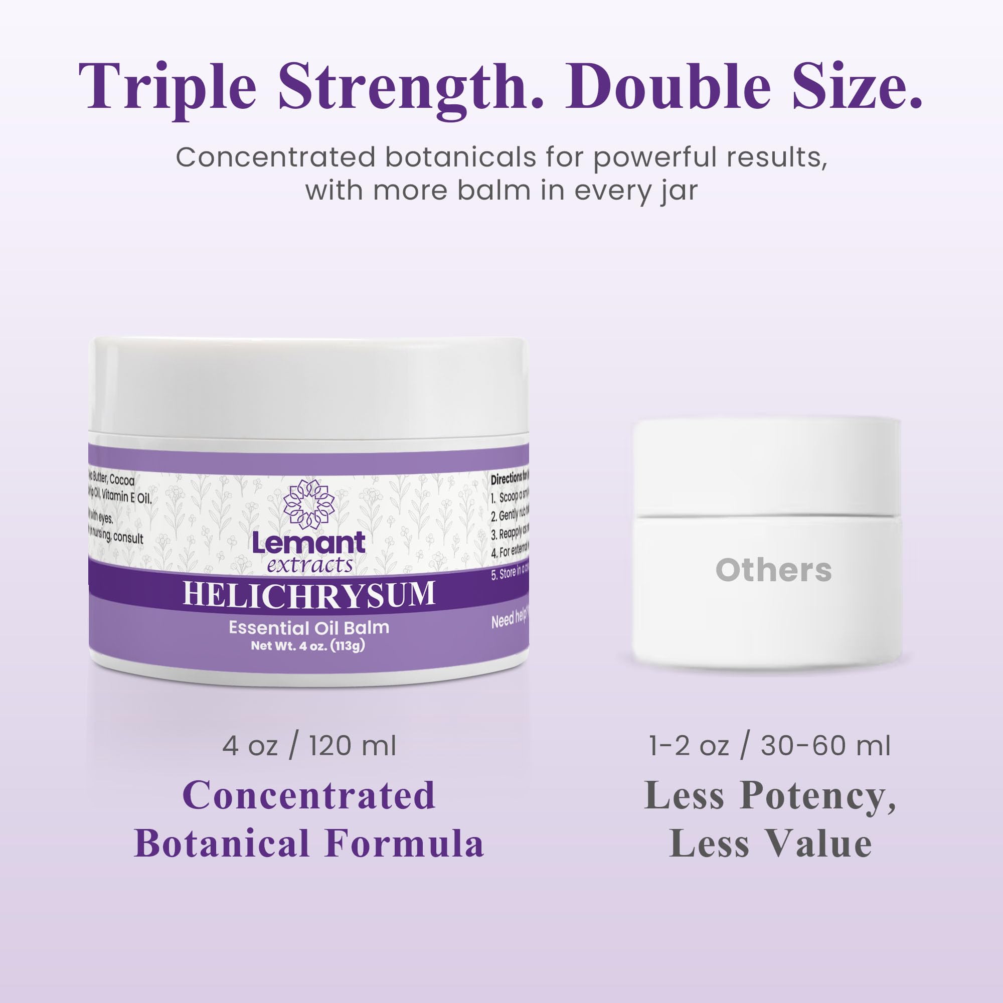 Lemant Helichrysum Balm on skin with soft satin texture