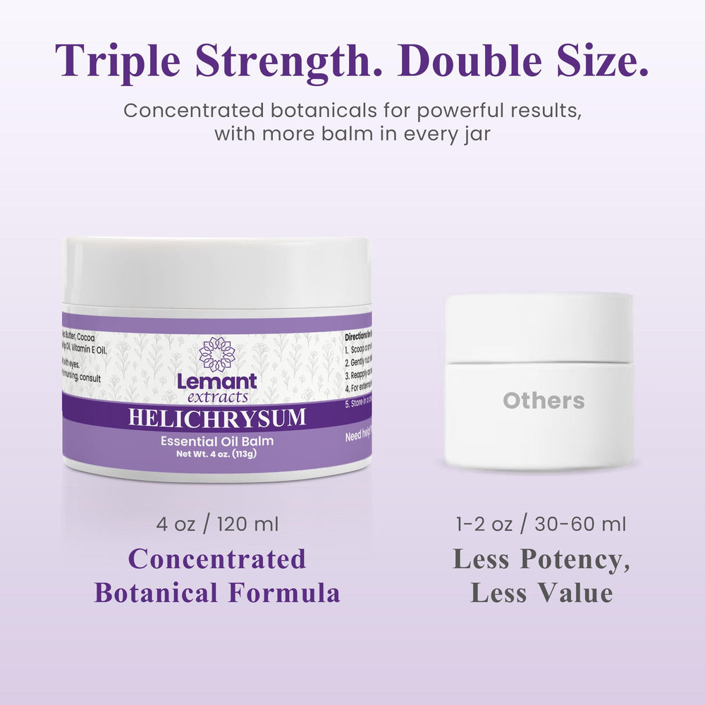 Lemant Helichrysum Balm on skin with soft satin texture