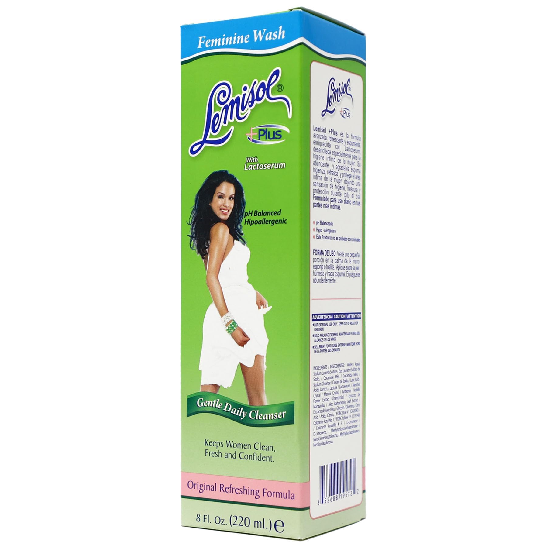 Lemisol solution texture highlighting mild, skin-friendly formula.