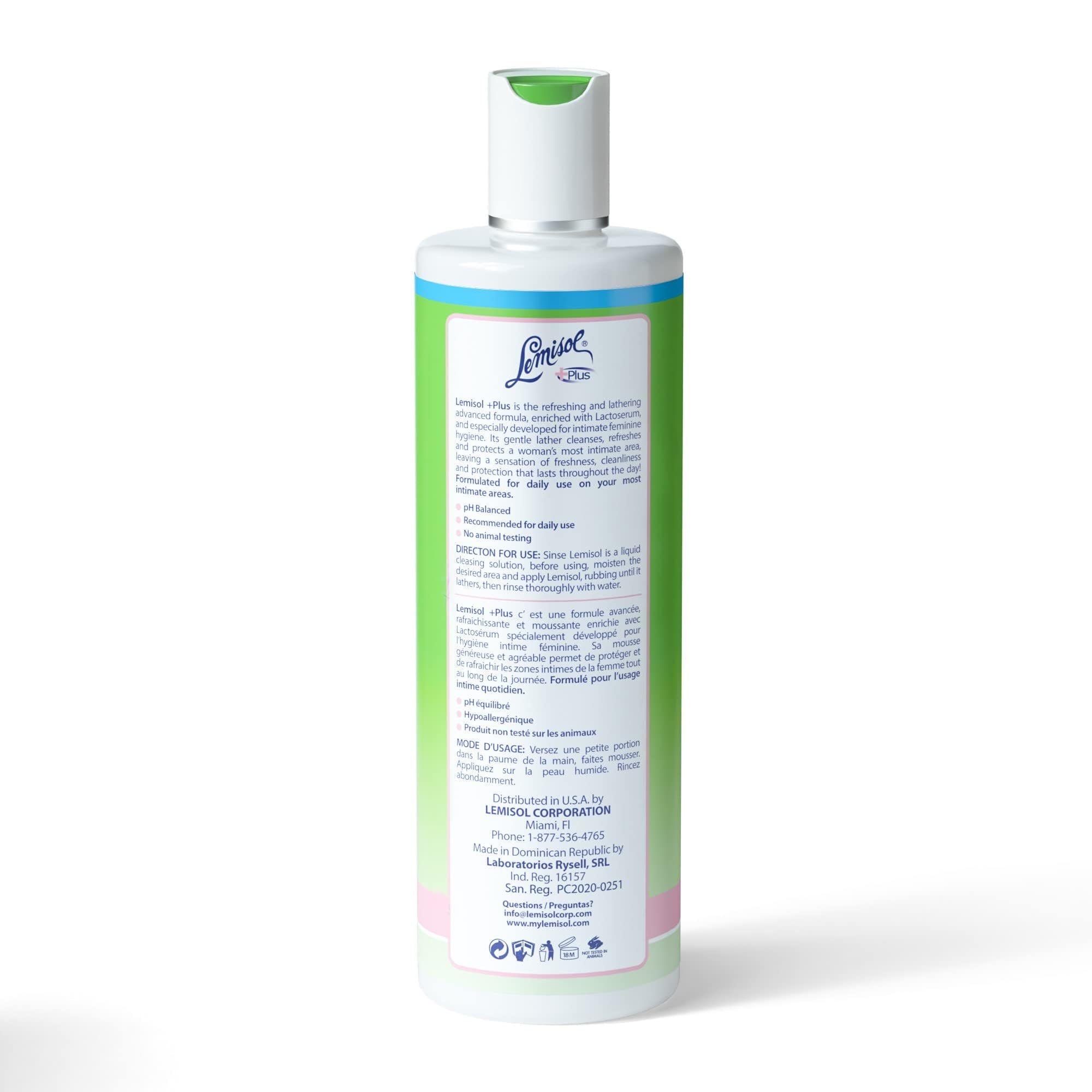 Aloe vera and chamomile ingredients in Lemisol for gentle care.