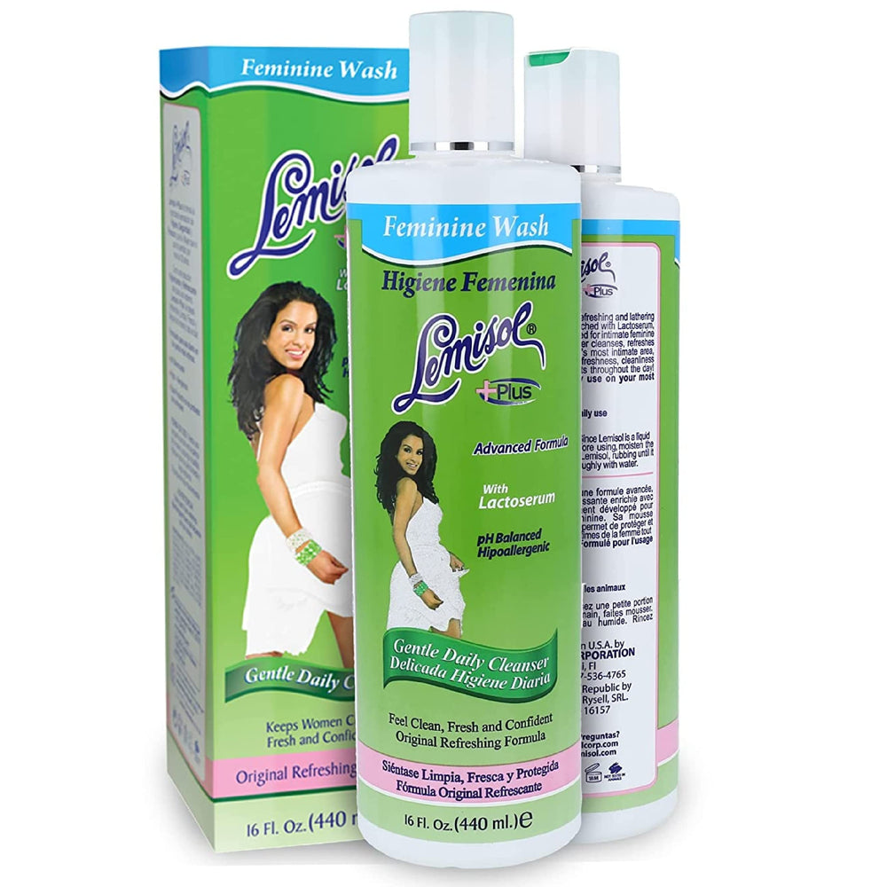 Lemisol Plus Fresh bottle offering a gentle cleansing experience.