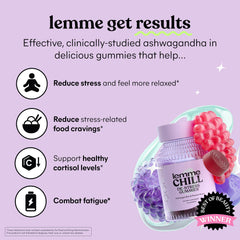 Lemme Chill bottle side view showing portable relaxation companion.