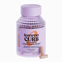 Lemme Curb Cravings bottle close-up for daily cravings support.