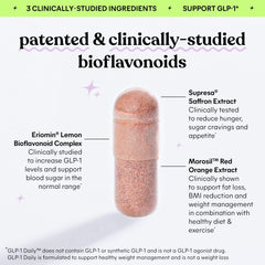 Lemme GLP-1 Daily capsules close-up highlighting plant-based formula