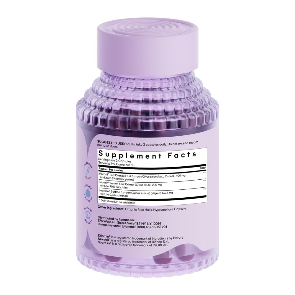 Lemme GLP-1 Daily capsules in a hand-held, daily-use setting