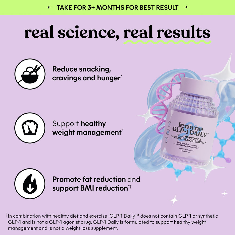 Lemme GLP-1 Daily packaging box with label details and ingredients
