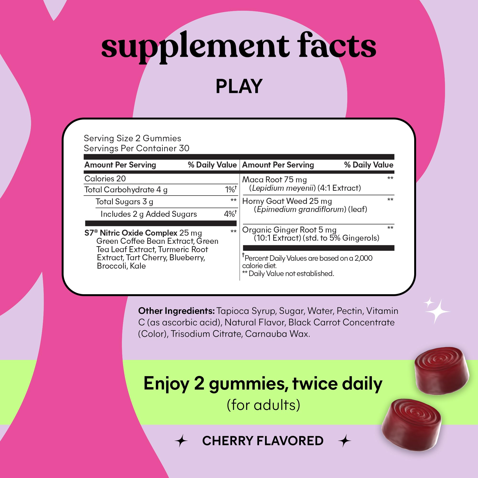 Lemme Play S7 ingredients image underlines plant-based, science-backed formulation