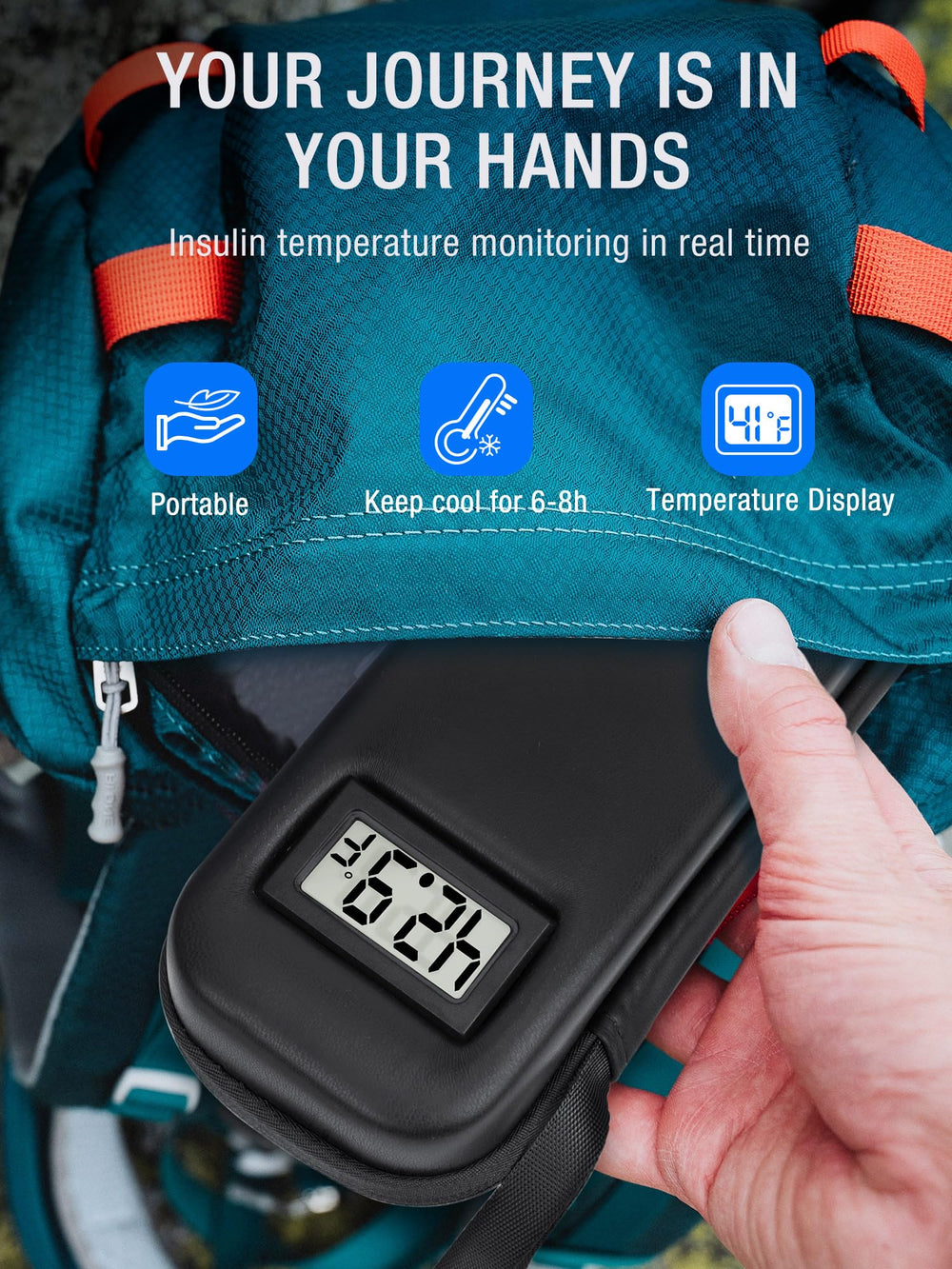 LengKe insulin cooler travel case TSA-approved for easy airport screening.