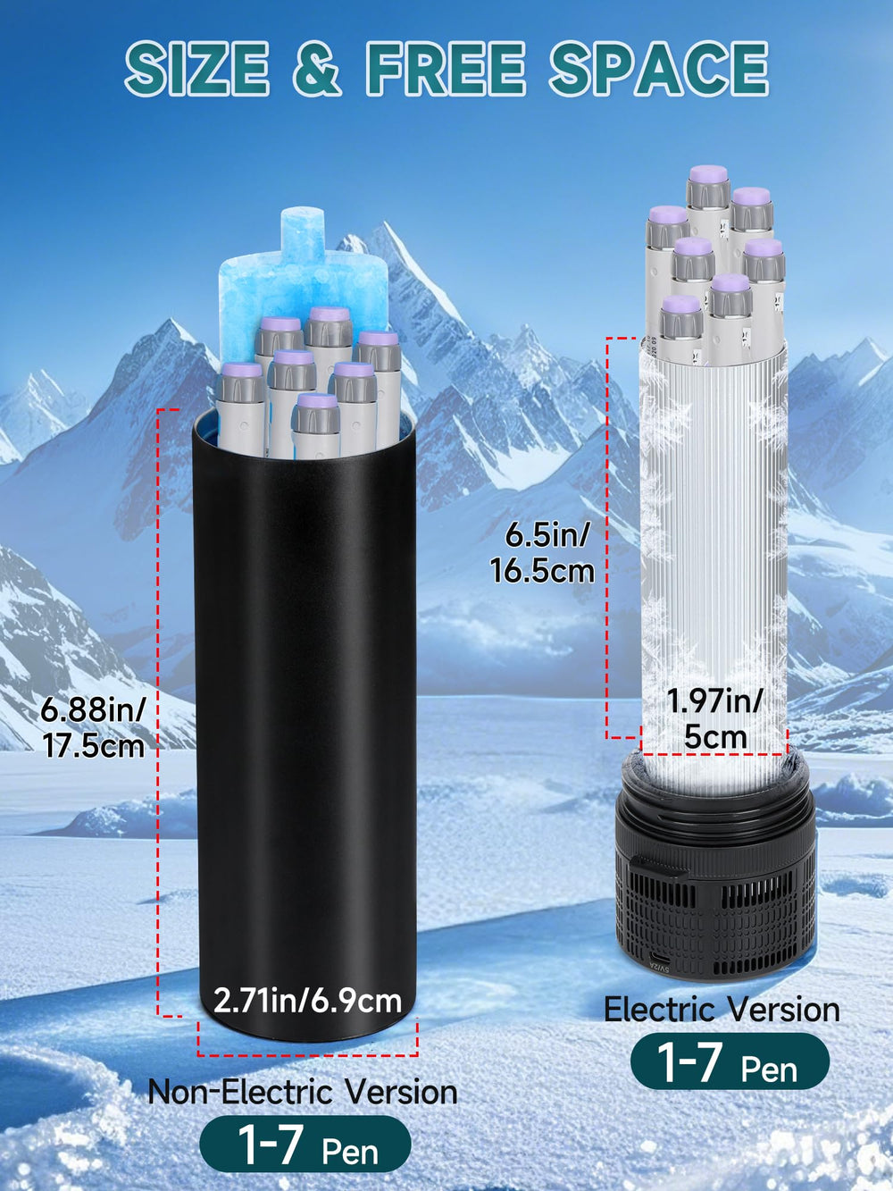 LengKe insulin travel case includes Biogel ice box for reliable cooling.