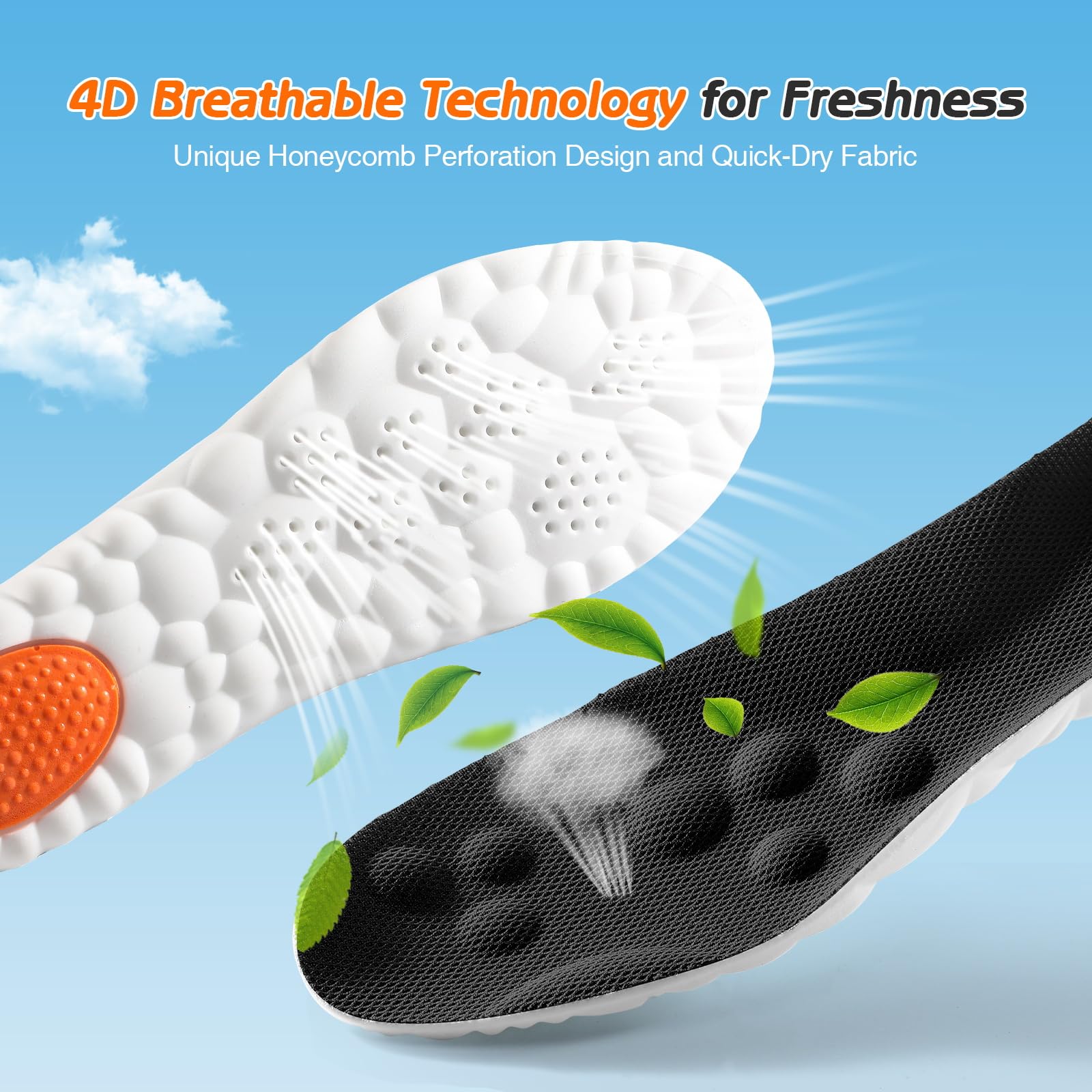 Lennoos 4D breathable perforations keep feet dry and fresh all day