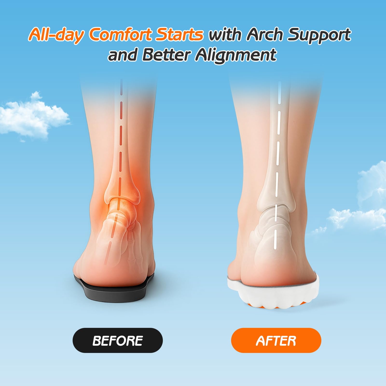Lennoos trim-to-fit design tailors to most shoes for optimal cushioning and fit.