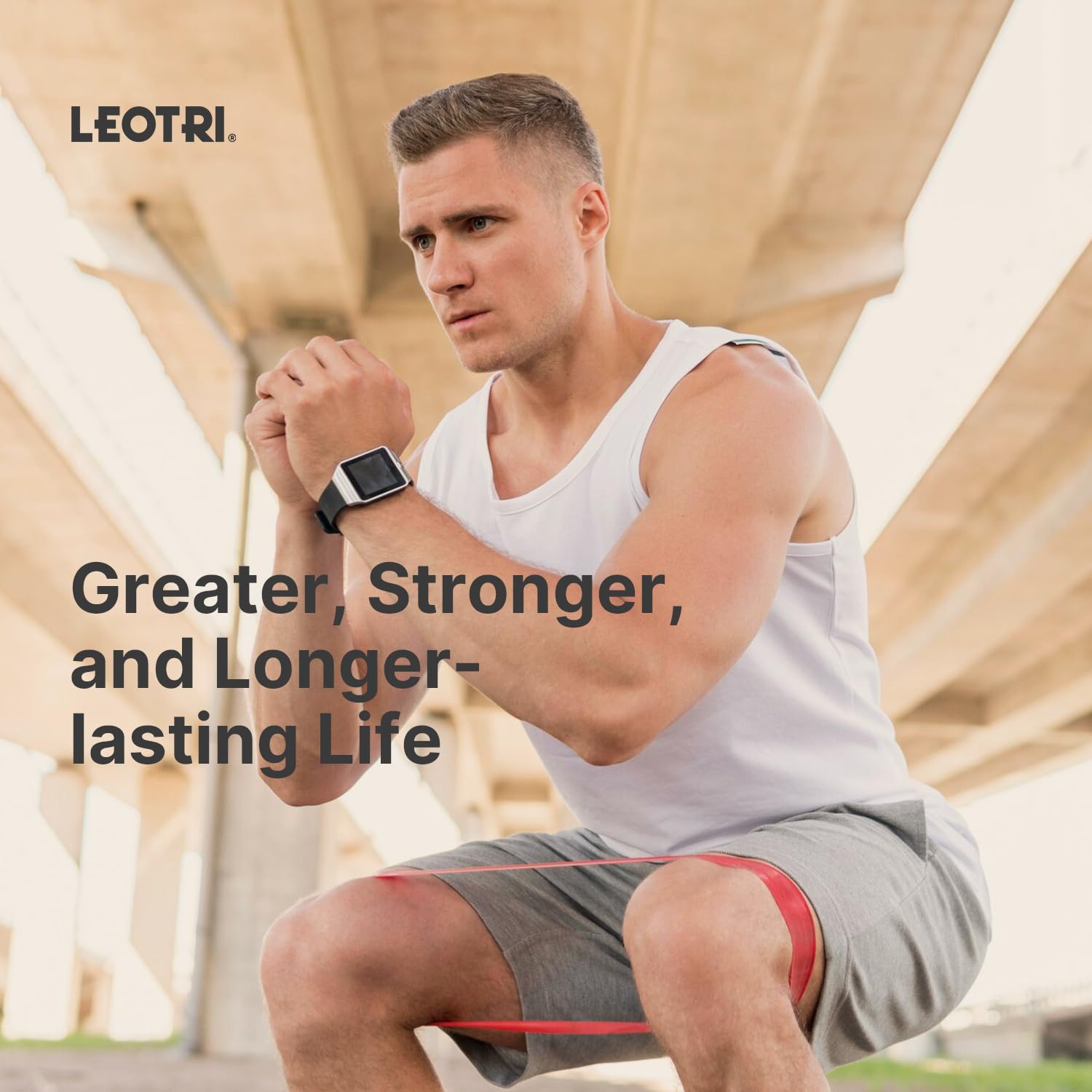 Leotri dosing scoop with capsules ready for a quick energy boost
