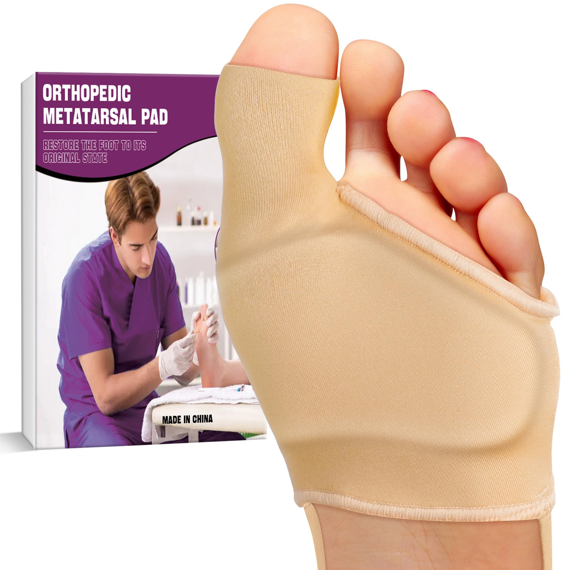 LEOWEER orthopedic metatarsal pad front cushion improves forefoot comfort during extended wear
