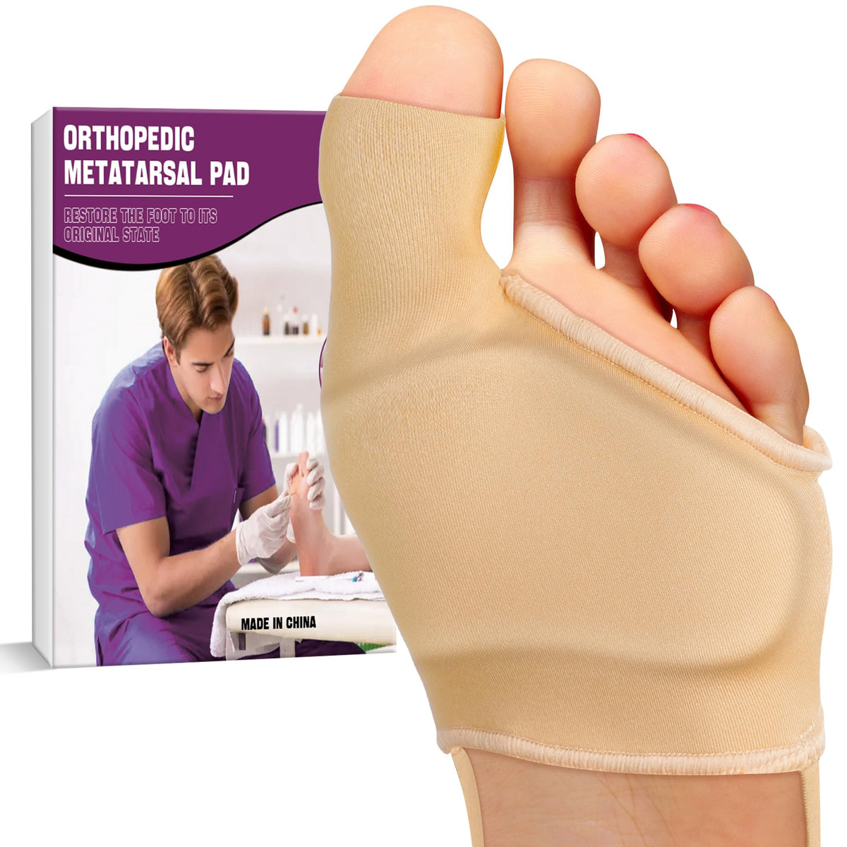 LEOWEER orthopedic metatarsal pad front cushion improves forefoot comfort during extended wear