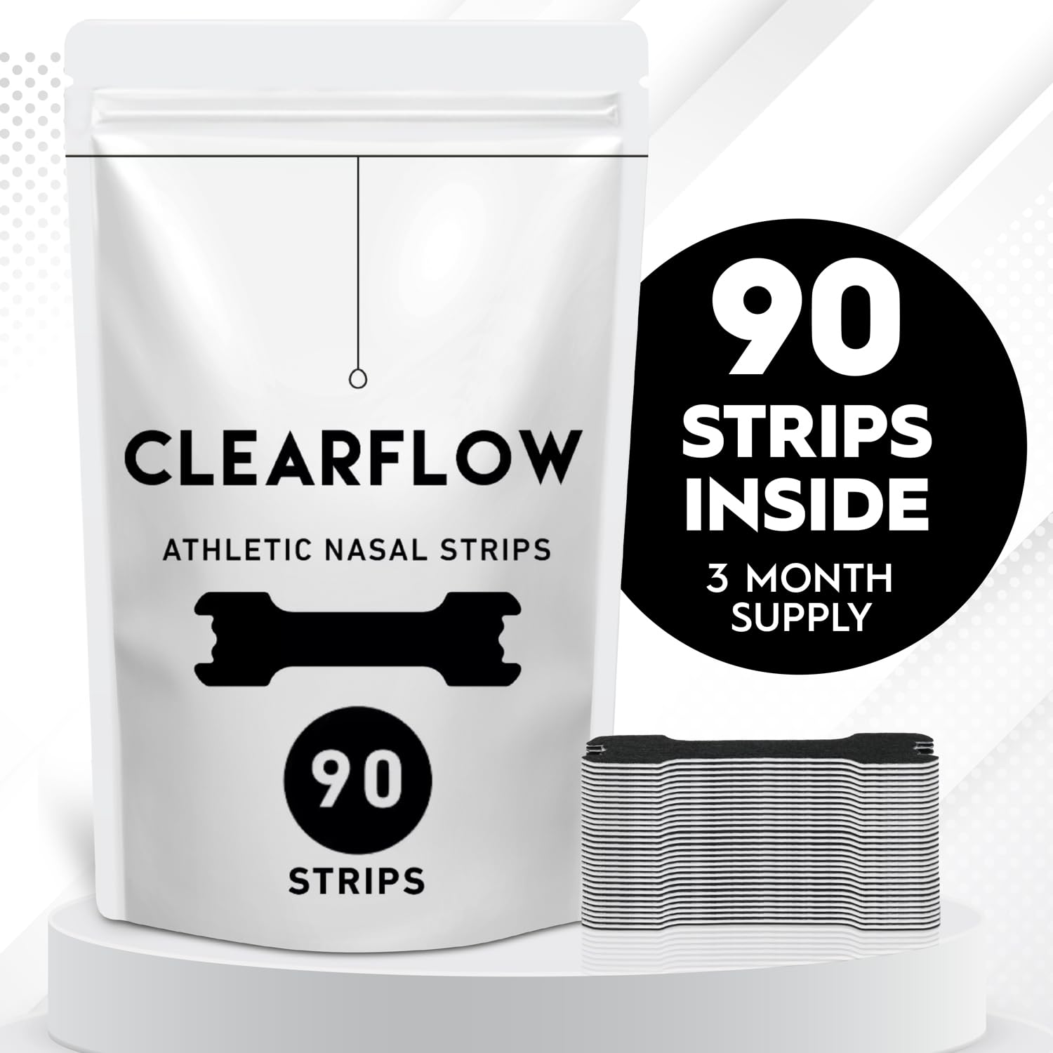 Lepac Performance Nose Strips 90-count-pack ready for daily use.