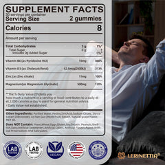 Lerinettia magnesium glycinate gummies raspberry – tasty daily magnesium with sugar-free convenience.