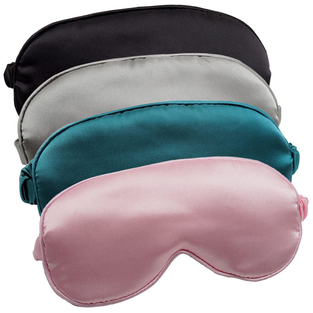 LERSVICVIL sleep mask four-pack silk eye cover for gentle shading and comfort