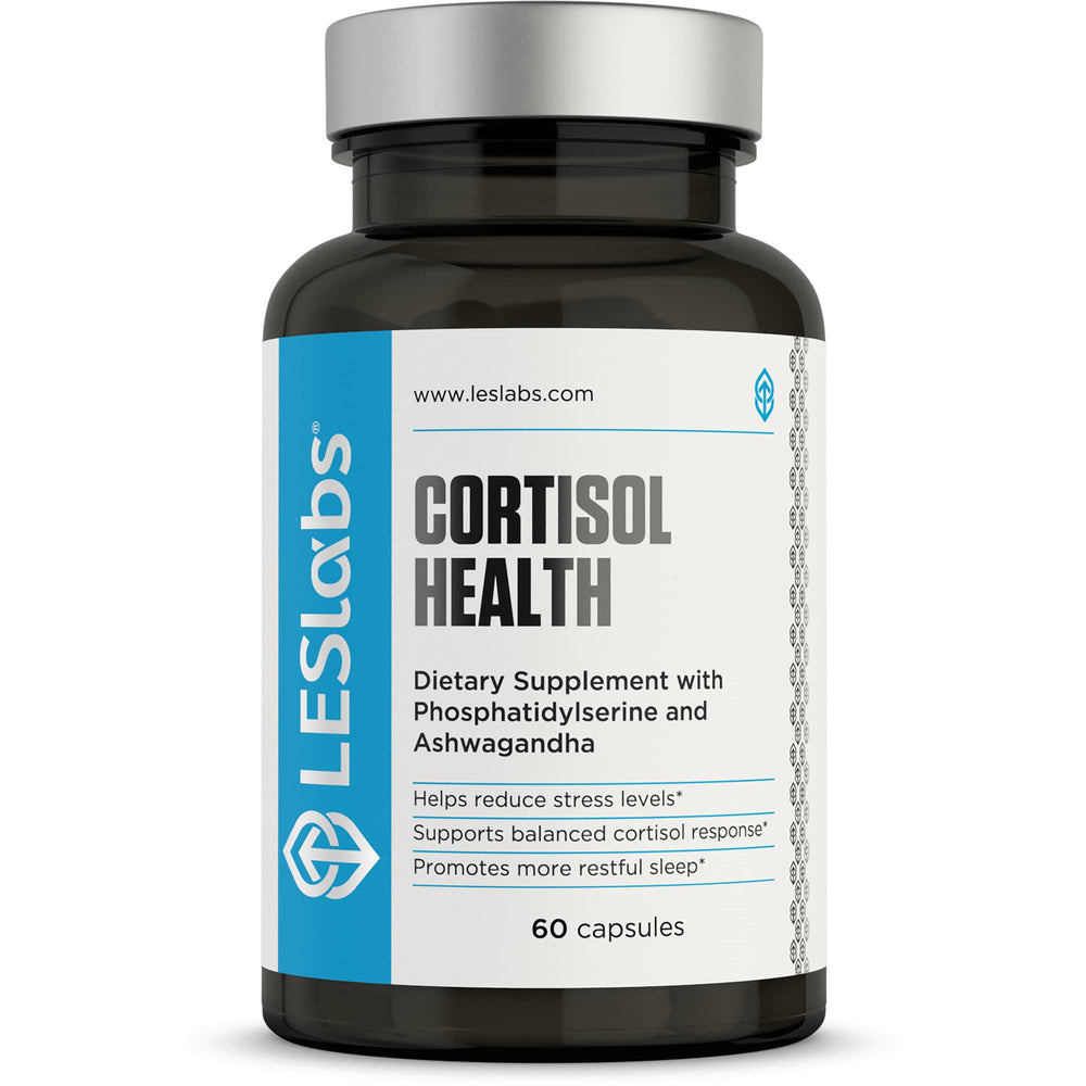 LES Labs Cortisol Health bottle front with stress support label