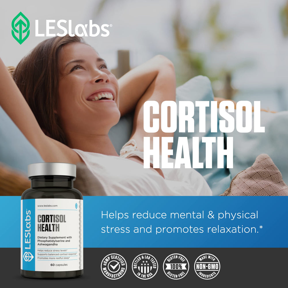 LES Labs Cortisol Health manufacturing scene emphasizes USA-made quality