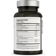 Close-up of LES Labs GABA Health capsules for relaxed focus.