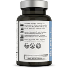 Label detail of LES Labs GABA Health highlighting non-GMO formula.