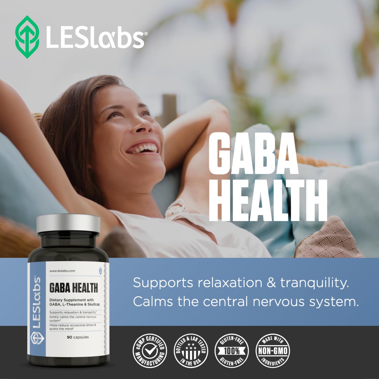 Two capsules beside a glass in a calm bedtime setting.