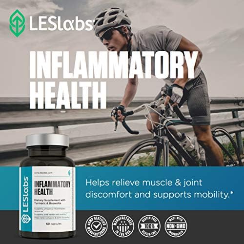 LES Labs Inflammatory Health label close-up signaling non-GMO and USA-made quality.