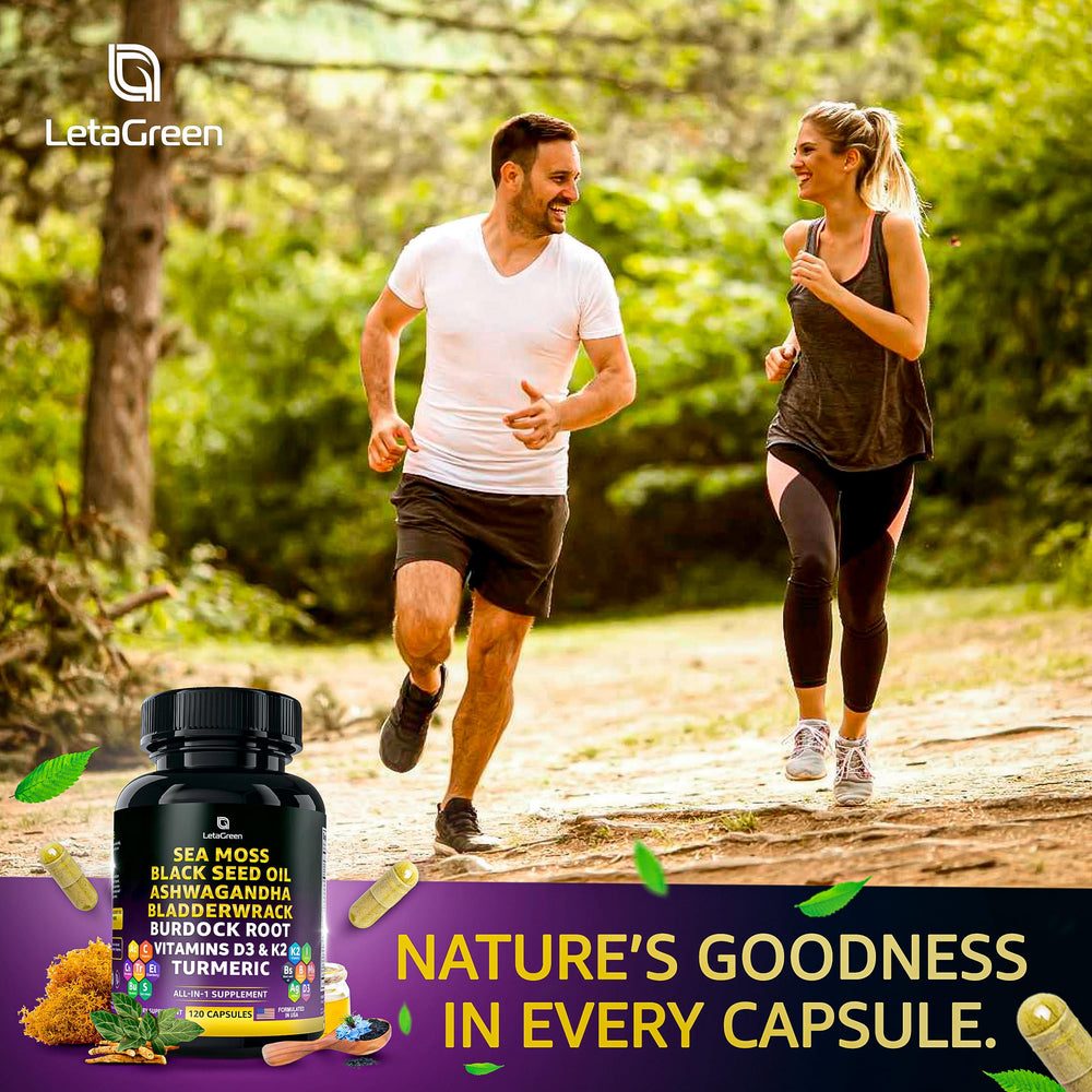 LetaGreen happy user taking capsules during daily routine.