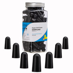 LETAYAR earplugs in bottled 60-pair black offer portable hearing protection for noisy environments.