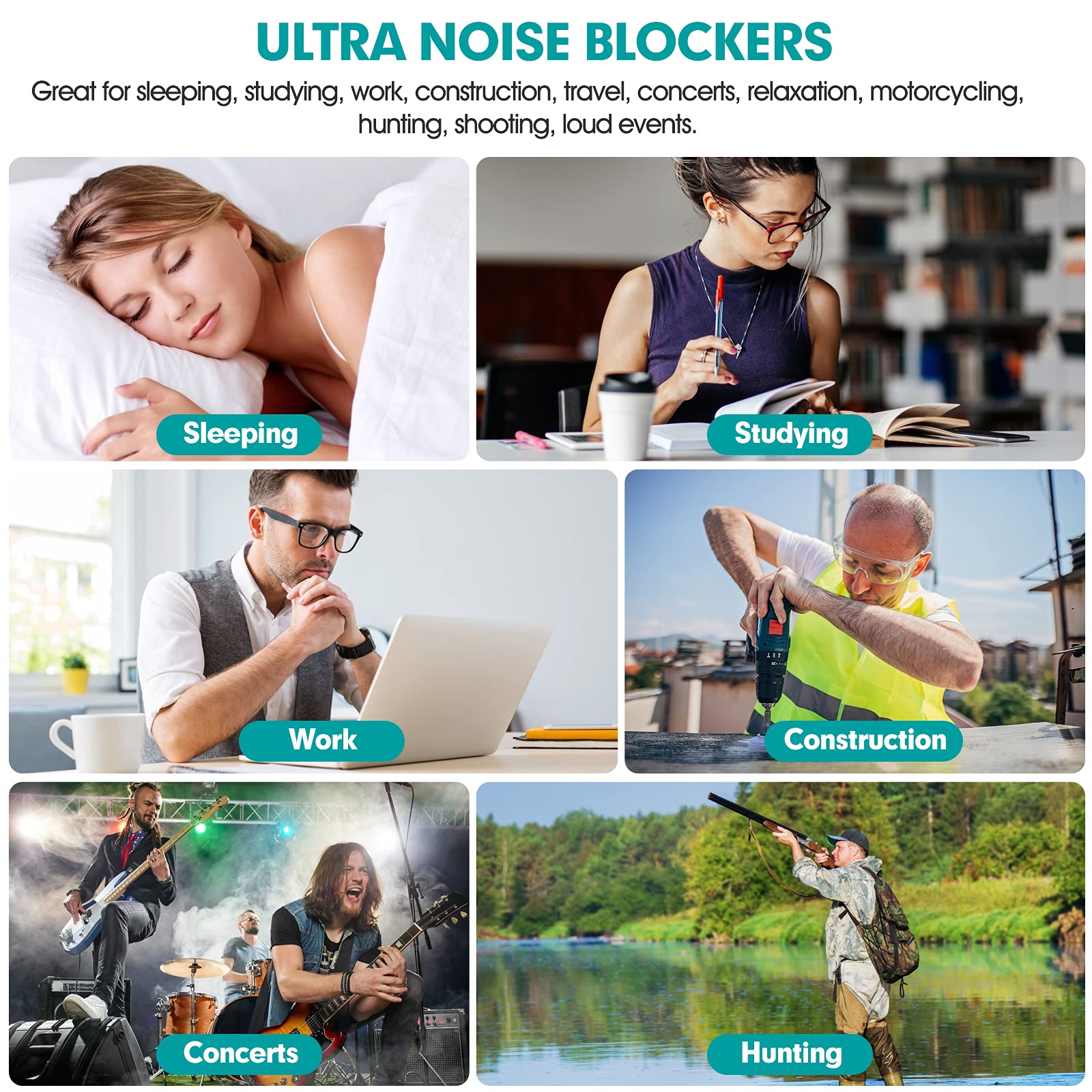 LETAYAR earplugs block noise for studying, concerts, or commuting calm.
