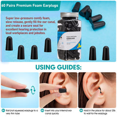 LETAYAR earplugs with 33dB NRR quietly reduce distractions at home or work.