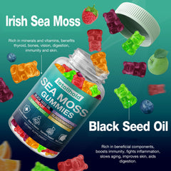 Close-up of Letollhold Sea Moss Gummies texture shows a tasty, easy-to-chew daily wellness option.