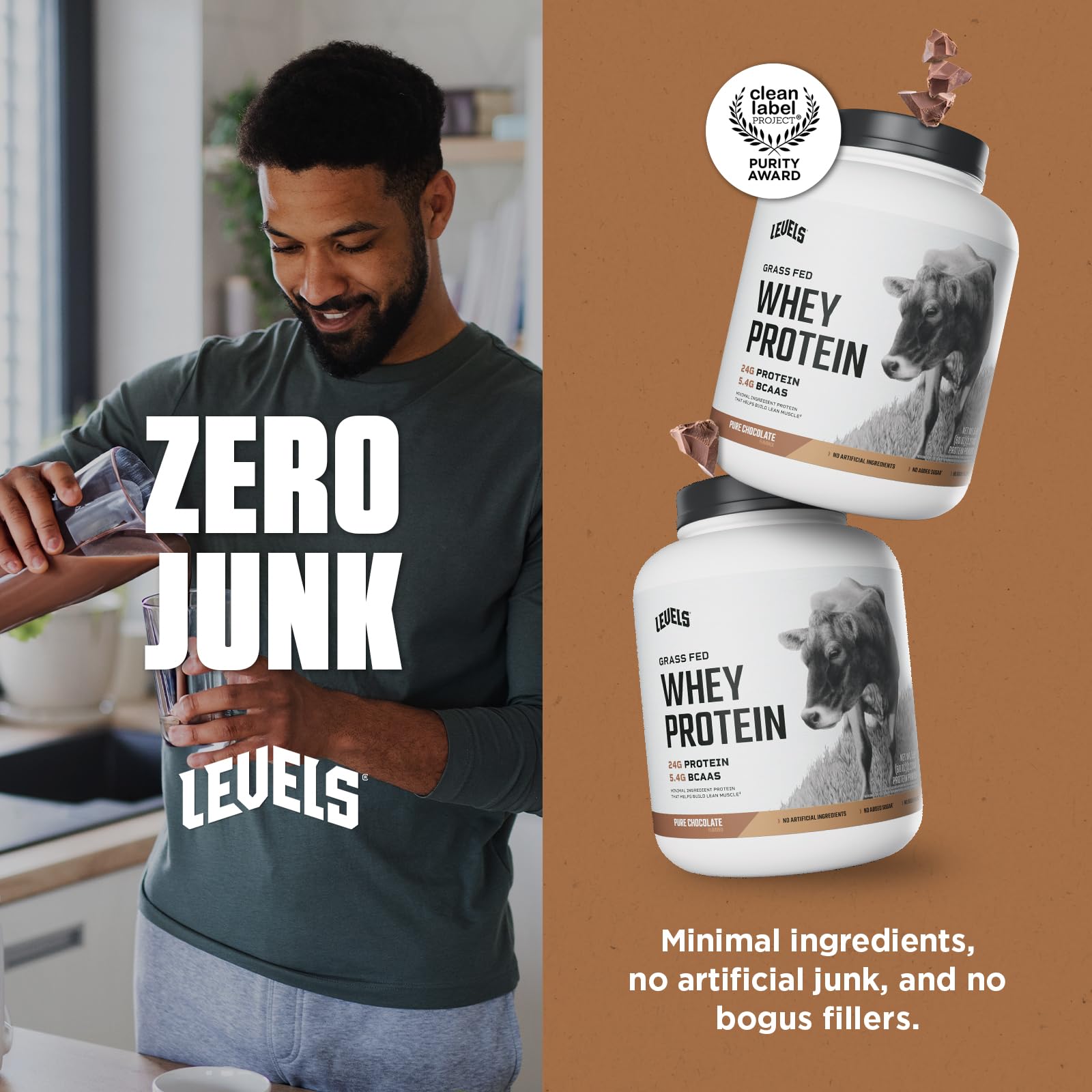 Badge highlights grass-fed dairy and hormone-free ingredients