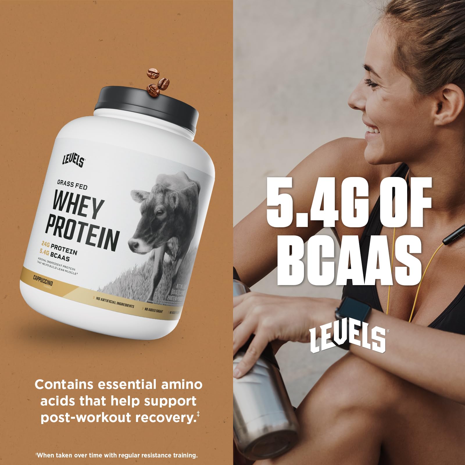 Foamy cappuccino top on a Levels whey shake.
