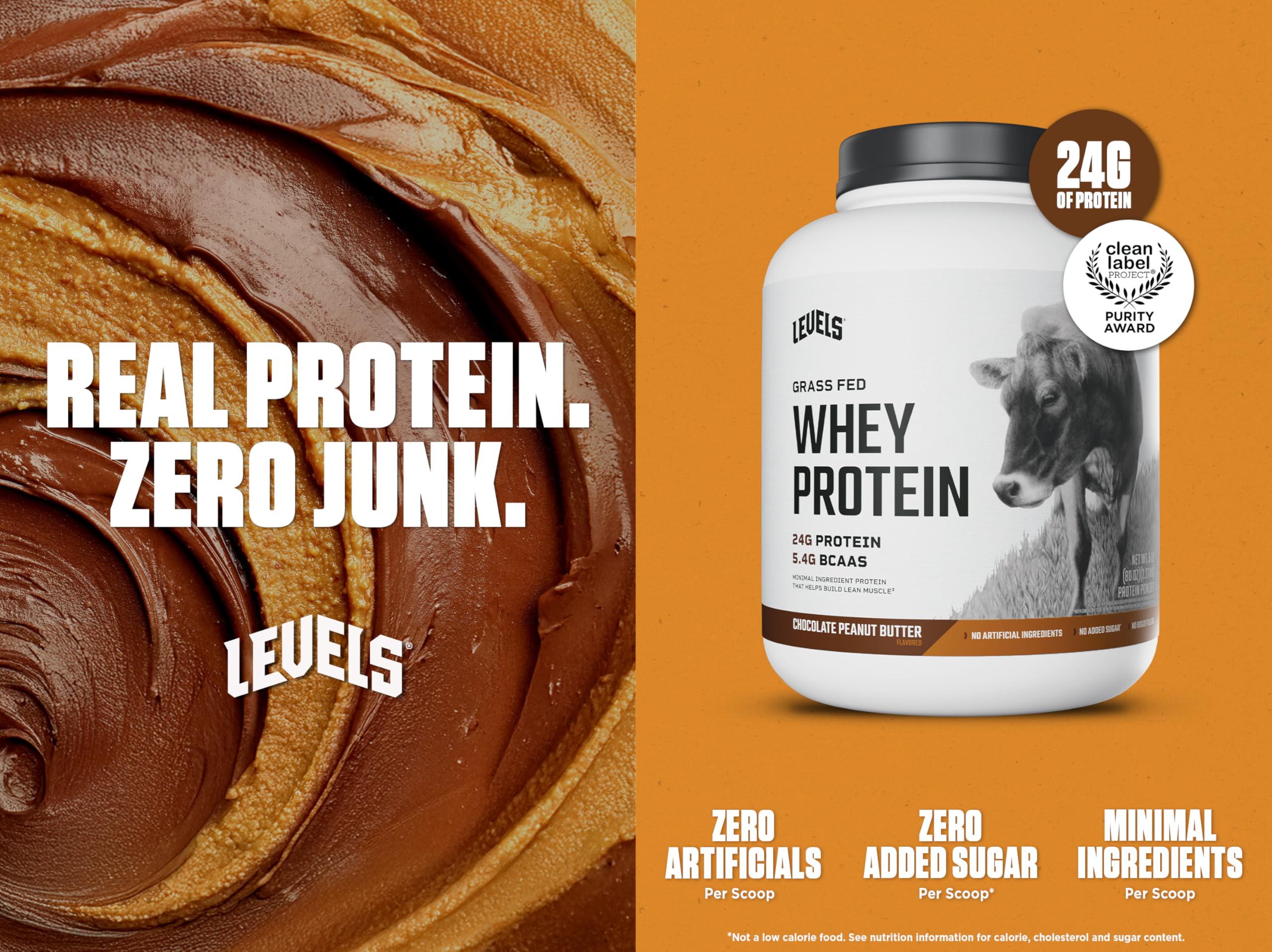 Levels Grass Fed Whey scoop pouring into shaker for post-workout fuel